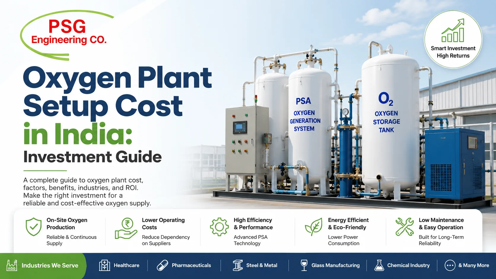 Read more about the article Oxygen Plant Setup Cost In India: Investment Guide
